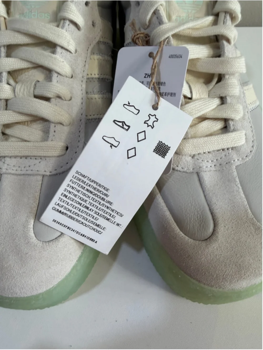 Adidas Samba XLG Glow Green Gum Platform Sneakers